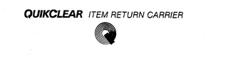 QUIKCLEAR ITEM RETURN CARRIER logo