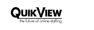 QUIKVIEW THE FUTURE OF ONLINE STAFFING logo