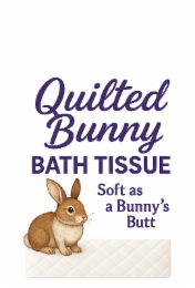 QUILTED BUNNY BATH TISSUE SOFT AS A BUNNY'S BUTT logo
