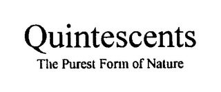 QUINTESCENTS THE PUREST FORM OF NATURE logo