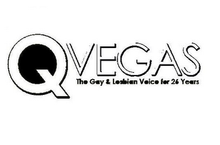 QVEGAS THE GAY & LESBIAN VOICE FOR 26 YEARS logo