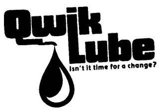 QWIK LUBE ISN'T IT TIME FOR A CHANGE? logo