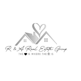 R & A REAL ESTATE GROUP THE IS WHERE THE IS logo