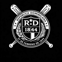R D 18 44 REPÚBLICA DOMINICANA 27 DE FEBRERO DE 1844 logo