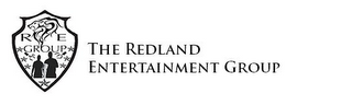 R E GROUP THE REDLAND ENTERTAINMENT GROUP logo