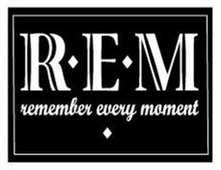 R E M REMEMBER EVERY MOMENT logo