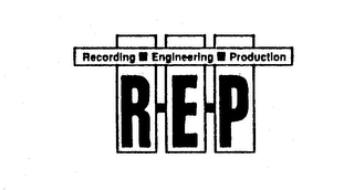 R-E-P RECORDING ENGINEERING PRODUCTION logo