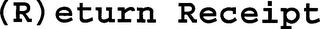 (R) ETURN RECEIPT logo