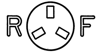 R F logo