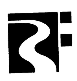 R F logo