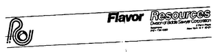 R FLAVOR RESOURCES DIVISION OF BIDDLE SAWYER CORPORATION logo