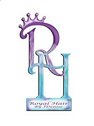 R H ROYAL HAIR BY JDENISE logo