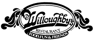R J WILLOUGHBY'S RESTAURANT FOOD, FUN & FRIENDS logo