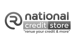 R NATIONAL CREDIT STORE "RENUE YOUR CREDIT & MORE" logo