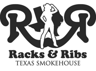 R R RACKS & RIBS TEXAS SMOKEHOUSE logo