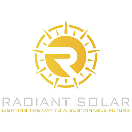 R RADIANT SOLAR LIGHTING THE WAY TO A SUSTAINABLE FUTURE logo