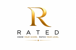 R RATED KNOW YOUR SCORE. MATCH YOUR LEVEL. logo