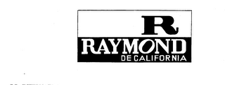 R RAYMOND DE CALIFORNIA logo