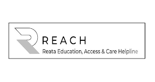 R REACH REATA EDUCATION, ACCESS & CARE HELPLINE logo