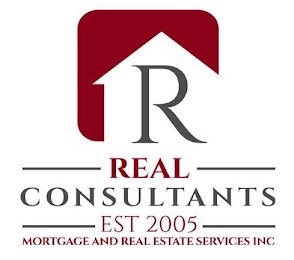 R REAL CONSULTANTS EST 2005 MORTGAGE AND REAL ESTATE SERVICES INC logo
