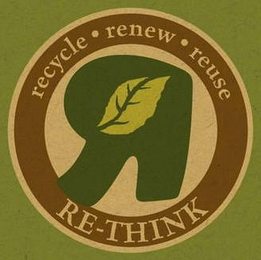 R RECYCLE RENEW REUSE RE-THINK logo