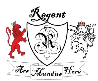 R REGENT ARS MUNDUS HORA logo