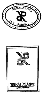 R RENAISSANCE NY. PARIS L.A. HANDBAGS logo