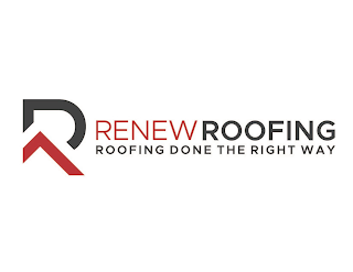 R RENEW ROOFING ROOFING DONE THE RIGHT WAY logo