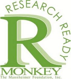 R RESEARCH READY MONKEY THE MANNHEIMER FOUNDATION, INC. logo