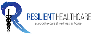 R RESILIENT HEALTHCARE SUPPORTIVE CARE & WELLNESS AT HOME logo
