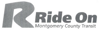 R RIDE ON MONTGOMERY COUNTY TRANSIT logo