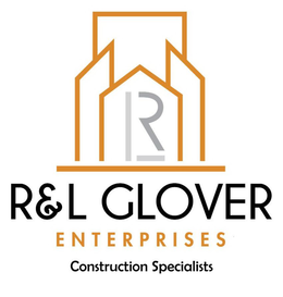 R R&L GLOVER ENTERPRISES CONSTRUCTION SPECIALISTS logo