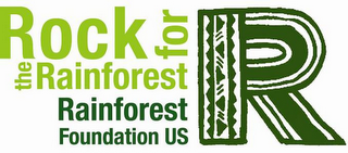 R ROCK FOR THE RAINFOREST RAINFOREST FOUNDATION US logo