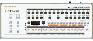 R ROLAND RHYTHM COMPOSER TR-09 START STOP/CONT LAST STEP SCALE SHUFFLE/FLAM CLEAR INSTRUMENT SELECT SHIFT BASS DRUM TUNE LEVEL ATTACK DECAY SNARE DRUM TUNE LEVEL TONE SNAPPY LOW TOM TUNE LEVEL DECAY MID TOM TUNE LEVEL DECAY HI TOM TUNE LEVEL DECAY RIM TRIGGER OUT LEVEL CLAP LEVEL HI HAT LEVEL CH DECAY OH DECAY CYMBAL LEVEL LEVEL CRASH TUNE RIDE TUNE TOTAL ACCENT MEAS/TEMPO TEMPO TRACK PLAY 1 2 3 4 TRACK WRITE PATTERN PLAY 1 2 3 PATTERN WRITE COMP EDIT TEMPO BACK STEP TAP PATTERN WRITE MODE FWD I AVAILABLE MEAS II BANK CYCLE/GUIDE LAST MEAS MENU TRIGGER OUT 1 2 3 4 5 6 7 8 9 10 11 12 13 14 15 16 1 2 3 4 5 6 7 8 9 0 COPY INS DEL- BASS DRUM SNARE DRUM LOW TOM MID TOM HI TOM RIM CLAP CLOSED OPEN CLOSED CRASH RIDE ENTER TOTAL ACCENT logo