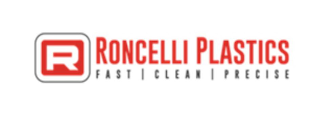 R RONCELLI PLASTICS  FAST | CLEAN | PRECISE logo