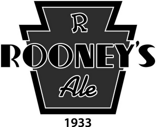 R ROONEY'S ALE 1933 logo