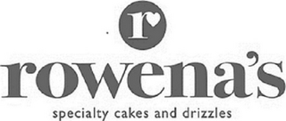 R ROWENA'S SPECIALTY CAKES AND DRIZZLES logo