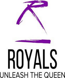 R ROYALS UNLEASH THE QUEEN logo