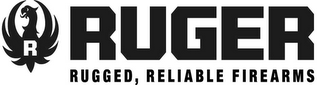 R RUGER, RUGGED, RELIABLE FIREARMS logo