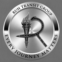 R RUH TRANSIT GROUP EVERY JOURNEY MATTERS logo