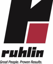 R RUHLIN GREAT PEOPLE. PROVEN RESULTS. logo