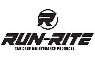 R RUN-RITE CAR CARE MAINTENANCE PRODUCTS logo