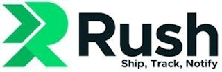 R RUSH SHIP, TRACK, NOTIFY logo