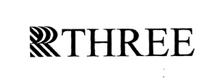 R THREE logo
