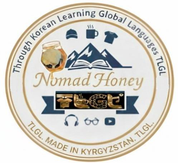R THROUGH KOREAN LEARNING GLOBAL LANGUAGES TLGL R NOMAD HONEY TLGL MADE IN KYRGYZSTAN TLGL logo