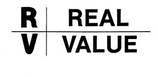 R V REAL VALUE logo