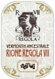 R VII REGOLA VERMOUTH ANCESTRALE RIONE REGOLA VII ROSCIOLI logo