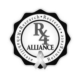 R X 4 ALLIANCE RESEARCH RECREATE REHABILITATE REINTEGRATE logo