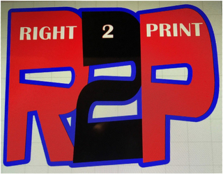 R2P RIGHT 2 PRINT logo