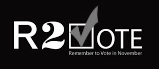 R2VOTE REMEMBER TO VOTE IN NOVEMBER logo